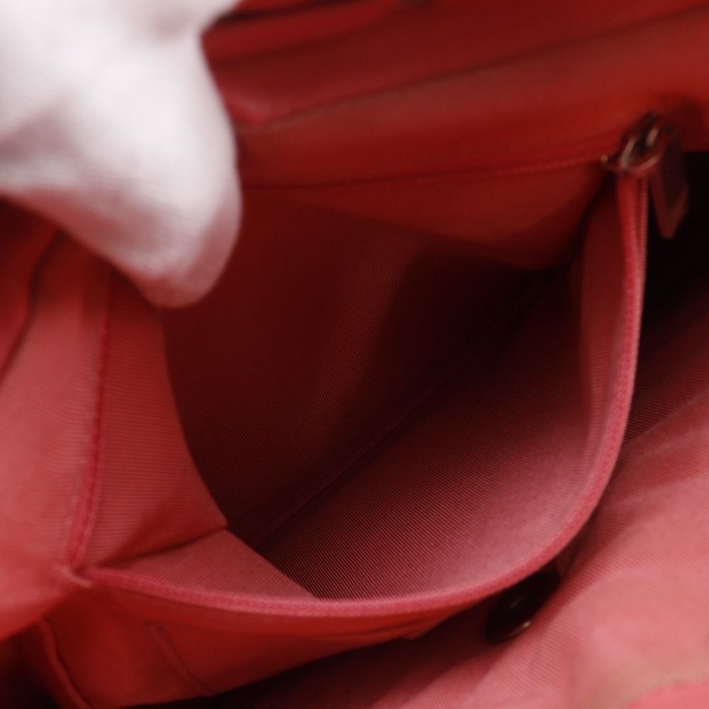 Chanel Chevron Stitch Chain Backpack Lambskin Pink — view 7