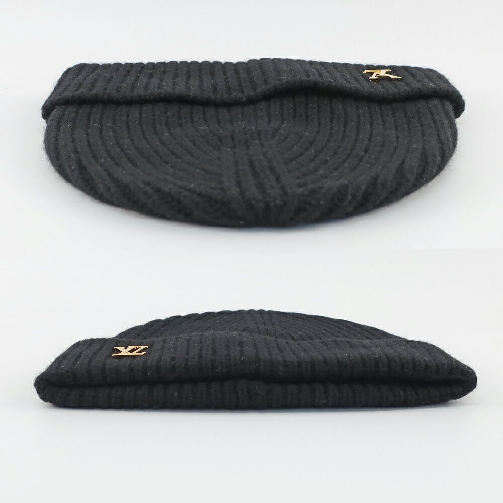 Louis Vuitton Beanie LV Spark Knit Cap Cashmere Noir Black — view 3