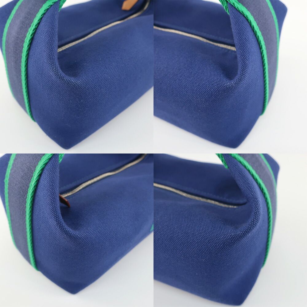 Hermes Brid-a-brac PM Blue Silver Handbag Pouch — view 5