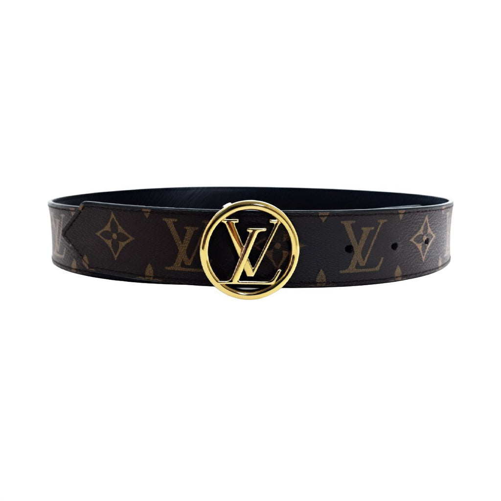 Louis Vuitton Monogram Belt LV Circle Reversible 30 75 Waist Epi LV Gold Width — view 2