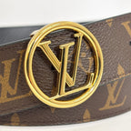 Louis Vuitton Monogram Belt LV Circle Reversible 30 75 Waist Epi LV Gold Width — view 3