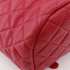 Chanel Quilted Lambskin Red Backpack — view 4