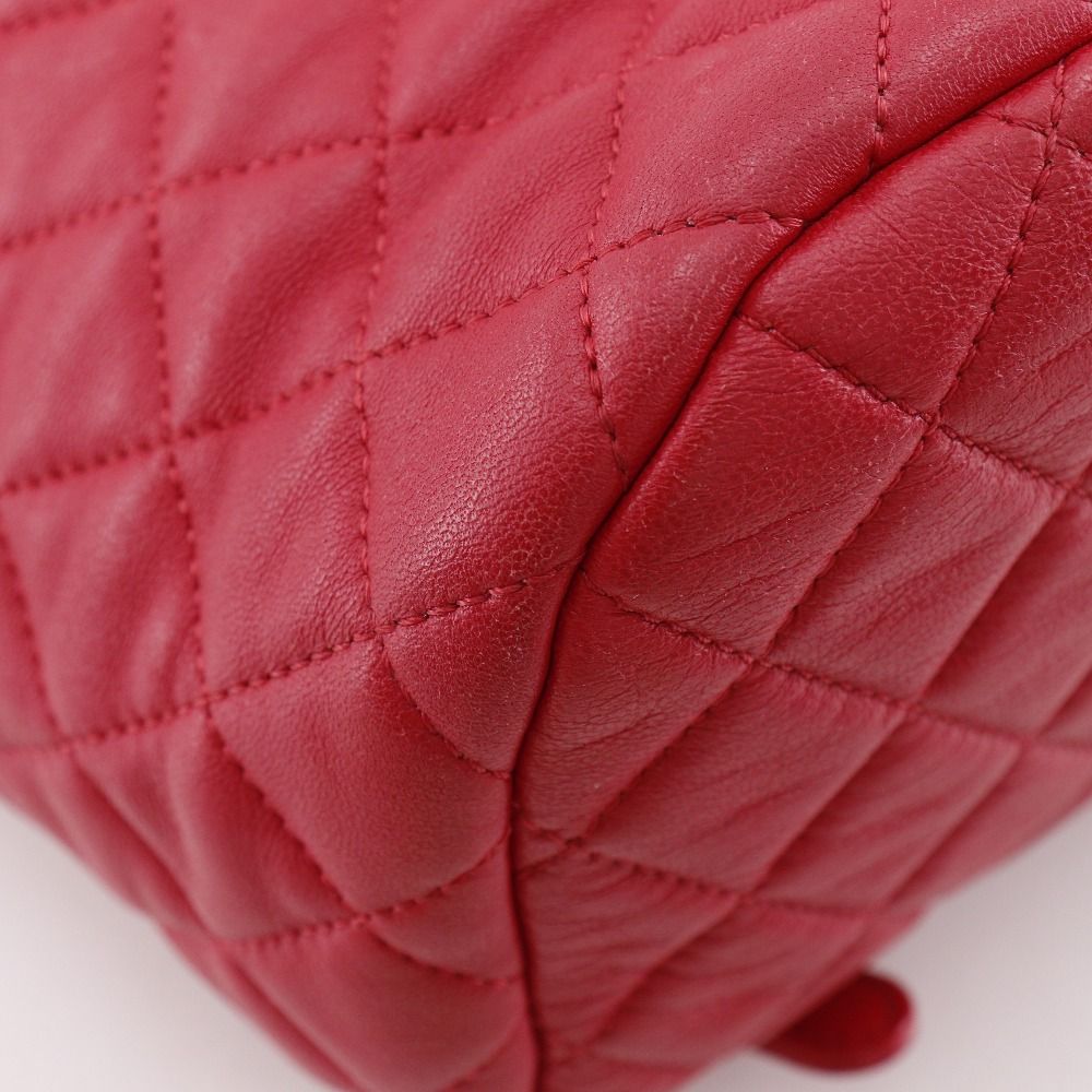 Chanel Quilted Lambskin Red Backpack — view 4