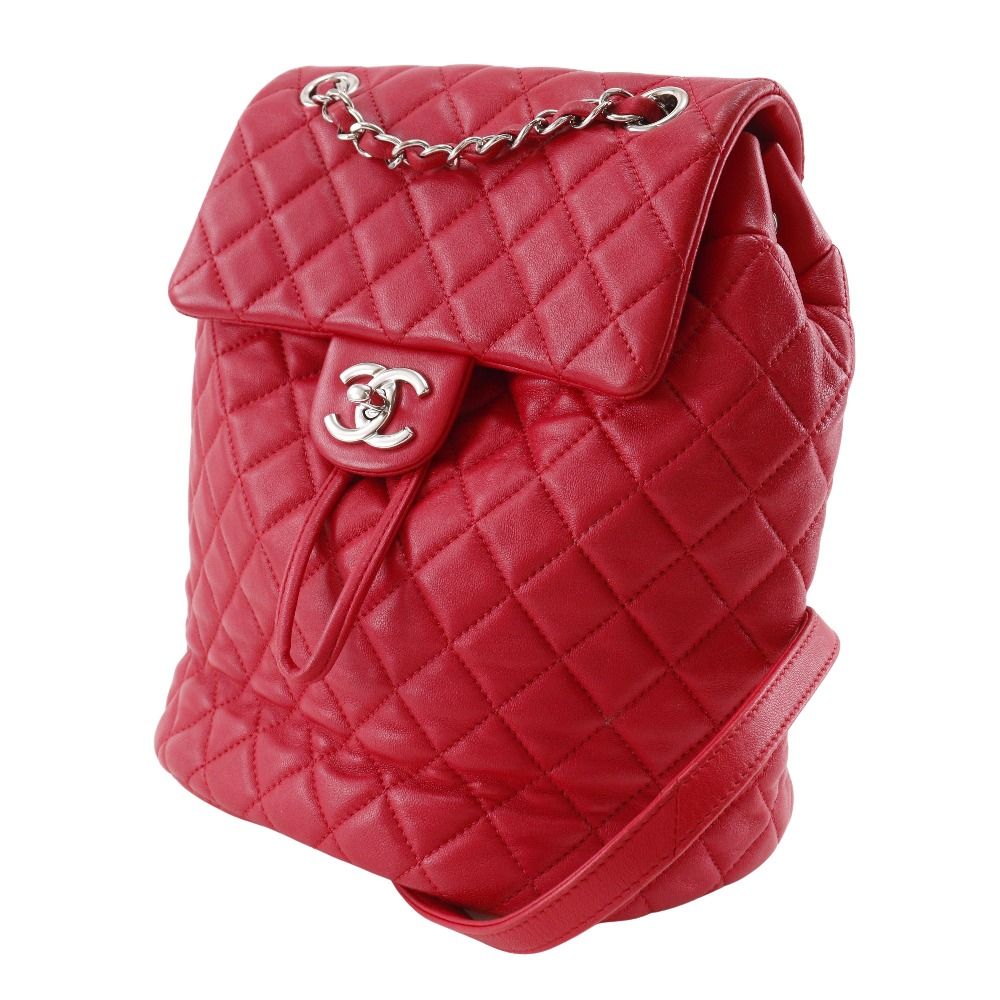 Chanel Quilted Lambskin Red Backpack — view 2