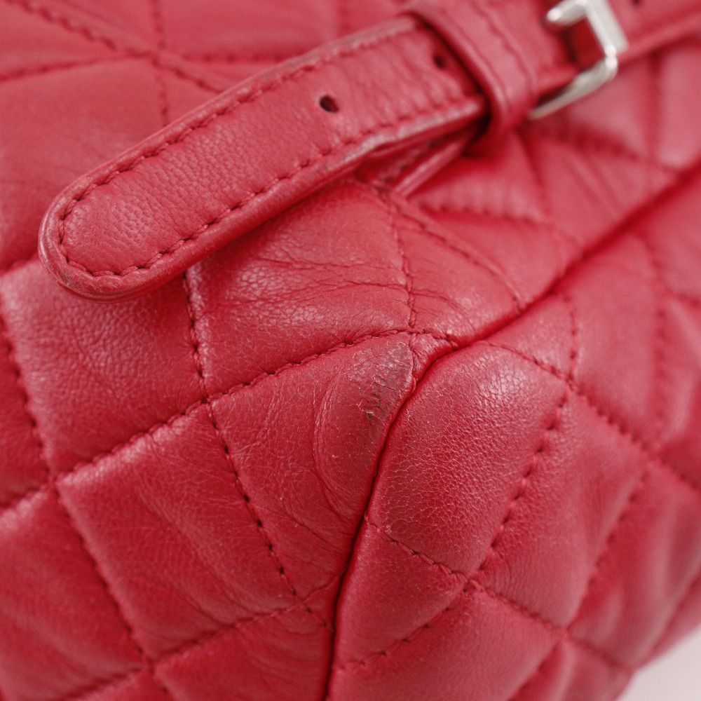 Chanel Quilted Lambskin Red Backpack — view 7