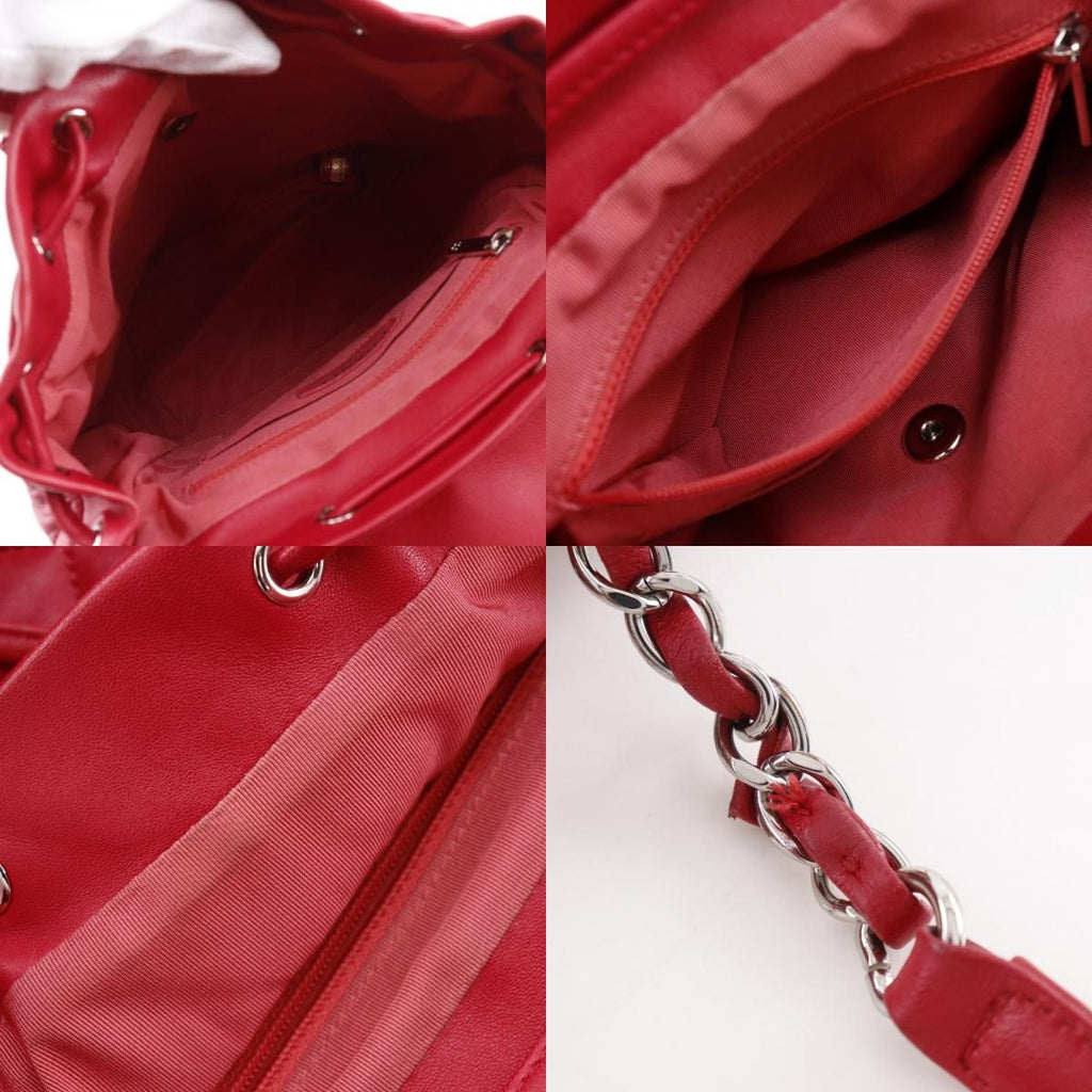 Chanel Quilted Lambskin Red Backpack — view 8