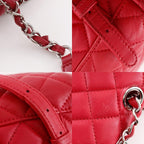Chanel Quilted Lambskin Red Backpack — view 9