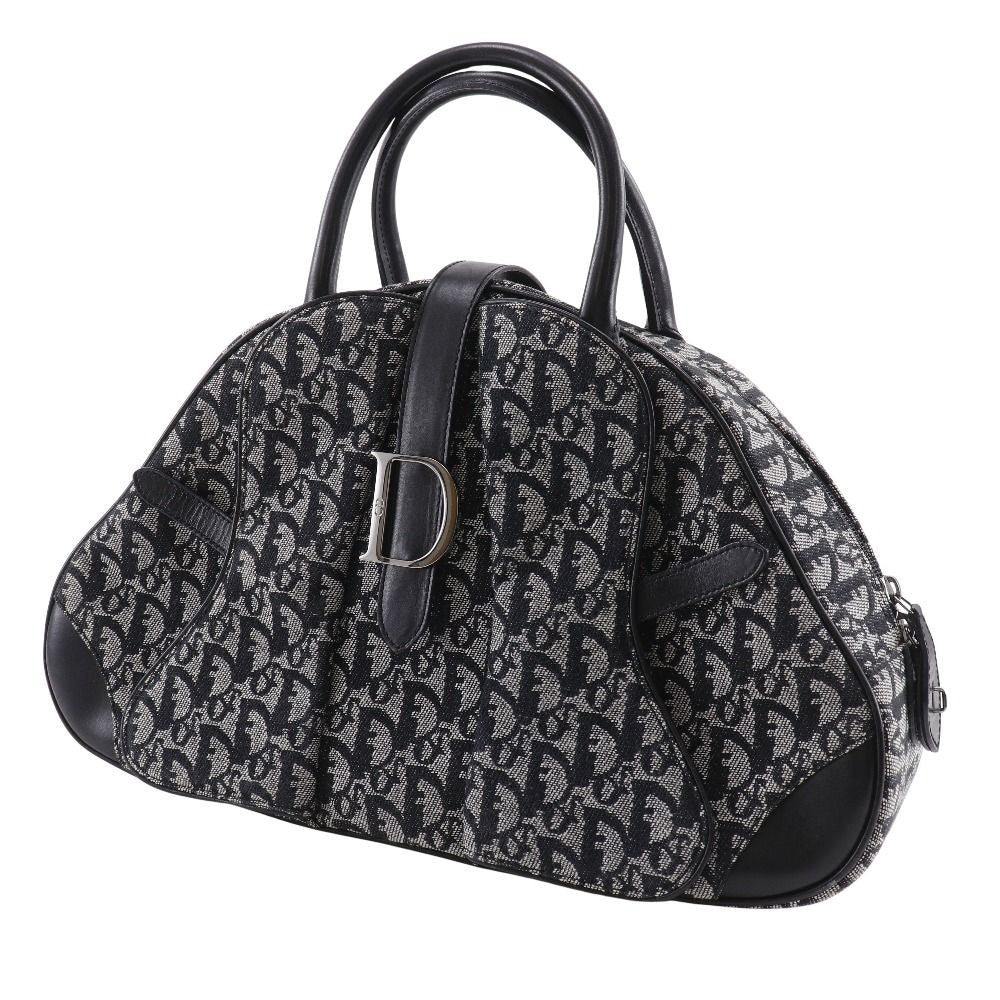 Dior Christian Double Saddle Bag Trotter Canvas Navy — view 2