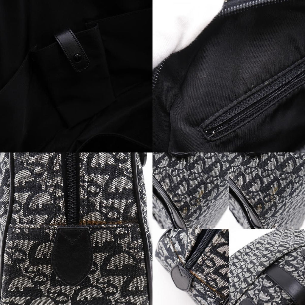 Dior Christian Double Saddle Bag Trotter Canvas Navy — view 9