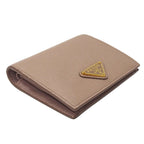 Prada Wallet Bifold Leather Pink Beige Mini — view 3