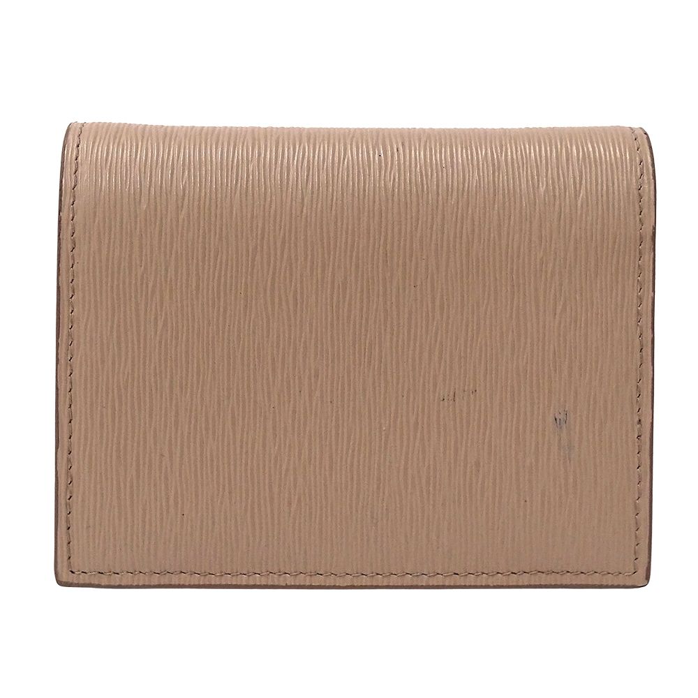 Prada Wallet Bifold Leather Pink Beige Mini — view 2