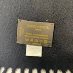 Louis Vuitton Scarf Cashmere Black LV Logo — view 4