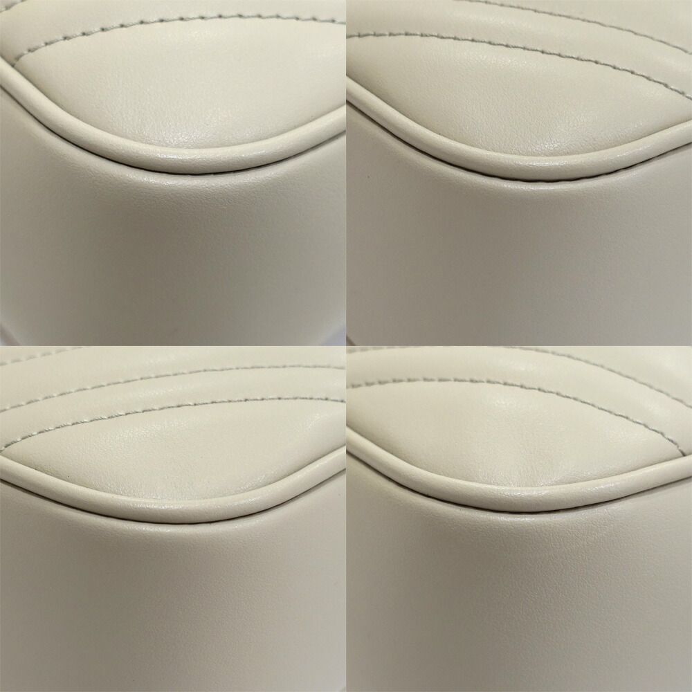 Gucci GG Marmont Small Tote Leather Gray Gold — view 5