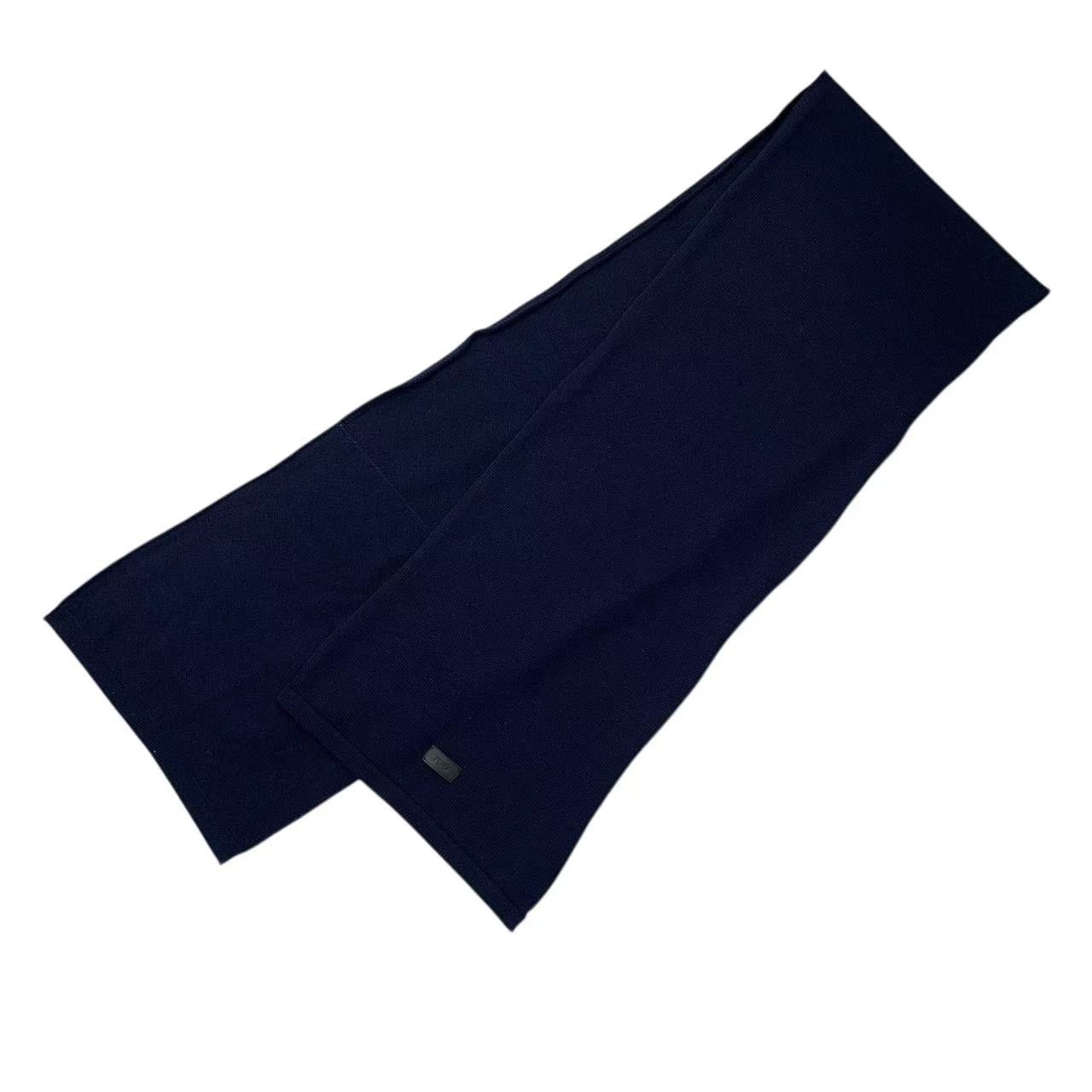 Fendi Muffler Wool Navy Mon Star Scarf — view 2