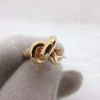 Bottega Veneta Knot Earrings 18K Gold Polished Star Ring Silver — view 8