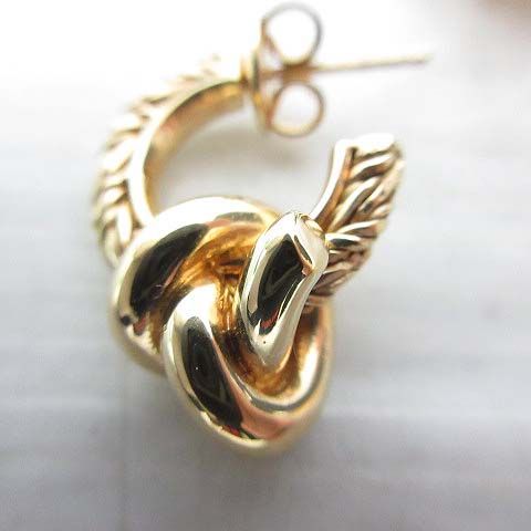 Bottega Veneta Knot Earrings 18K Gold Polished Star Ring Silver — view 6
