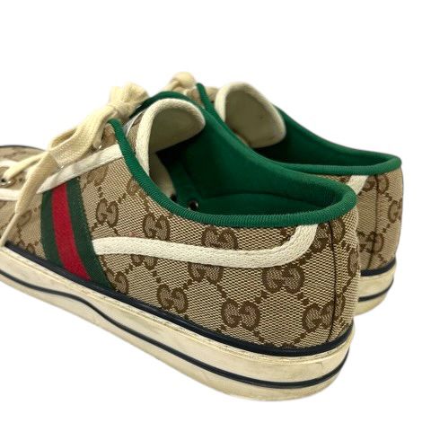 Gucci Sneakers Sherry Line Canvas GG Pattern Low Cut 7 Beige Green Red — view 9