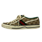 Gucci Sneakers Sherry Line Canvas GG Pattern Low Cut 7 Beige Green Red — view 5