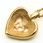 Dior Christian Necklace CD Logo Metal Rhinestone Gold — view 4