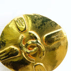 Chanel Earrings CC Logo Metal Gold Plated — view 3