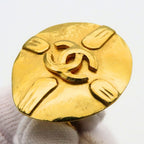 Chanel Earrings CC Logo Metal Gold Plated — view 2