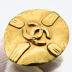 Chanel Earrings CC Logo Metal Gold Plated — view 7