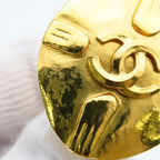 Chanel Earrings CC Logo Metal Gold Plated — view 8