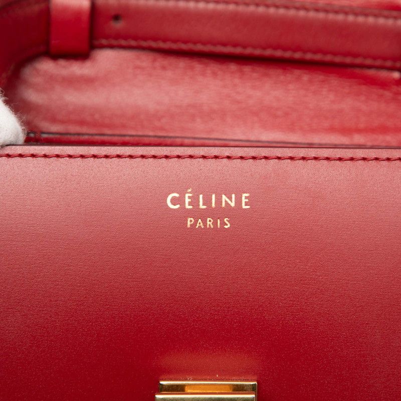 Celine Classic Box Red Gold Leather — view 6