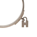 Hermes Kelly Bangle Cadena Motif Silver Red Metal Leather — view 4