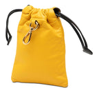 Fendi Logo Phone Pouch Yellow Leather — view 2