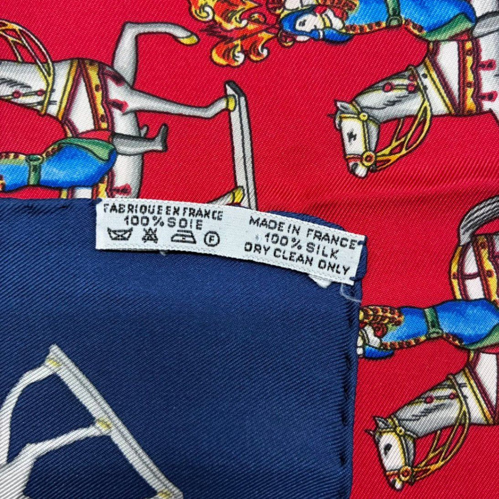 Hermes les Artificiers Fireworks Artist Carre 90 Scarf Red` Maybe — view 8