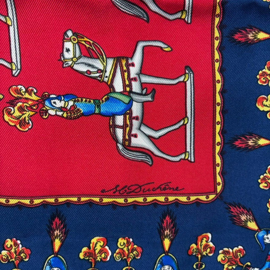 Hermes les Artificiers Fireworks Artist Carre 90 Scarf Red` Maybe — view 6