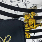 Hermes Carre 90 Dies ET Hore Astrology Silk Scarf Black Gold — view 8