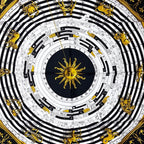 Hermes Carre 90 Dies ET Hore Astrology Silk Scarf Black Gold — view 6