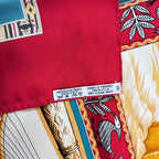 Hermes Scarf Carre 90 Au Son du Tam Silk Red — view 8