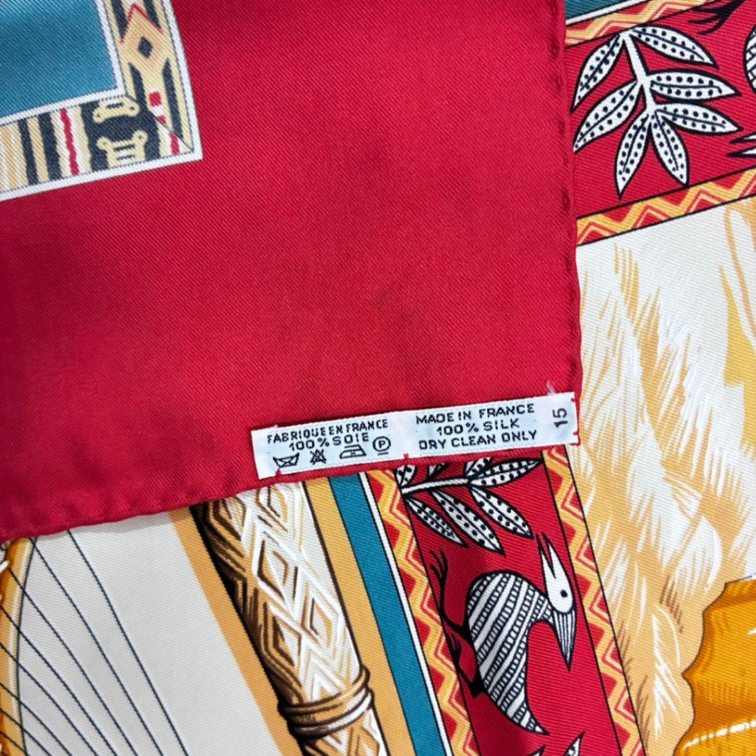 Hermes Scarf Carre 90 Au Son du Tam Silk Red — view 8