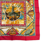 Hermes Scarf Carre 90 Au Son du Tam Silk Red — view 4