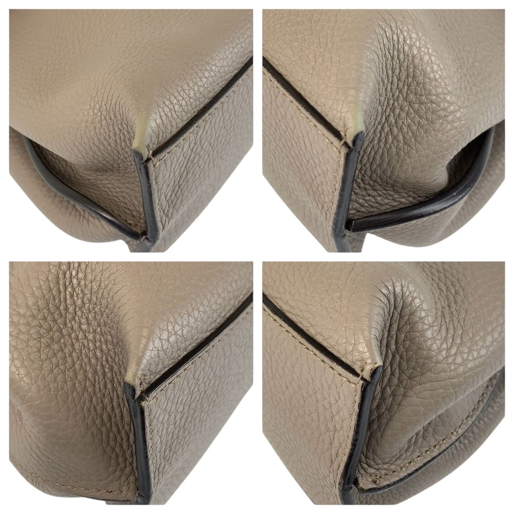 Gucci Bamboo Daily Gray Silver Leather Shoulder Bag — view 4