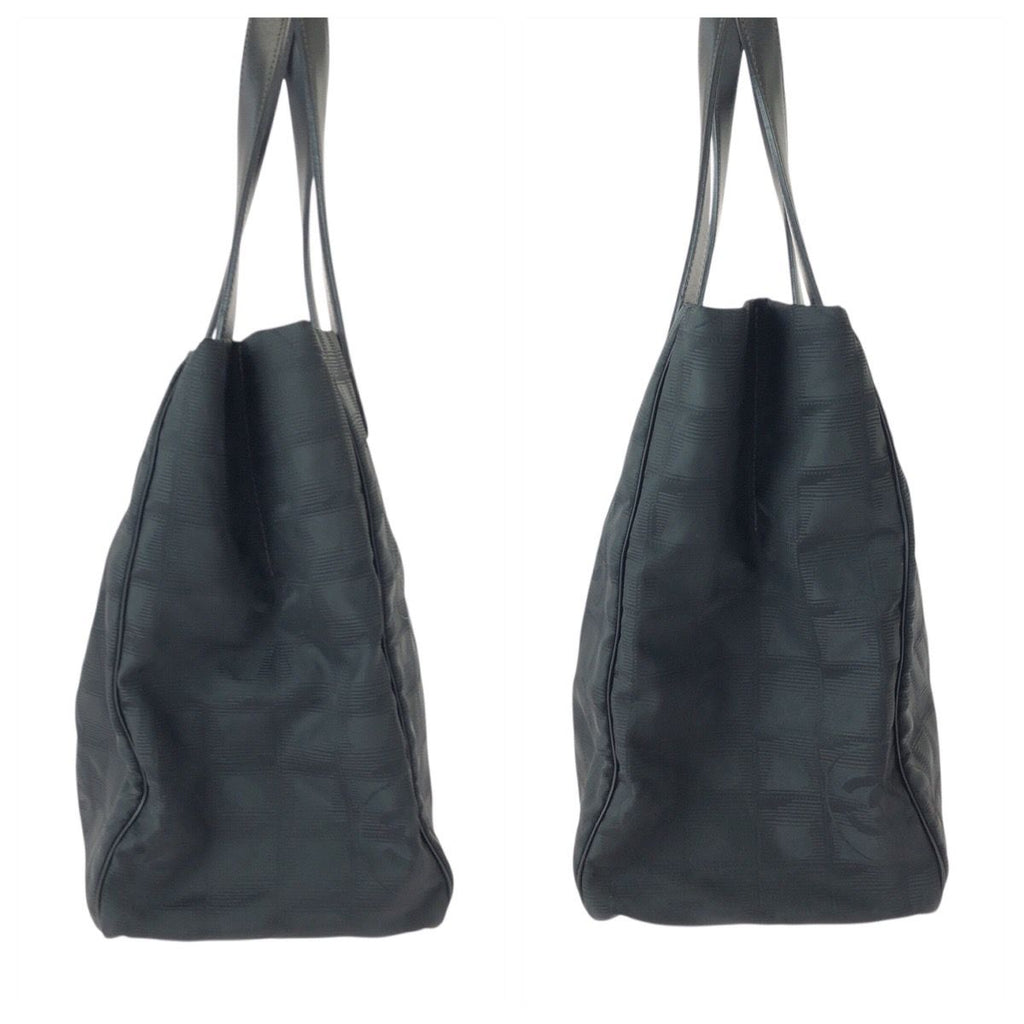 Chanel New Travel Line Toto MM Black Tote Shoulder Bag — view 8