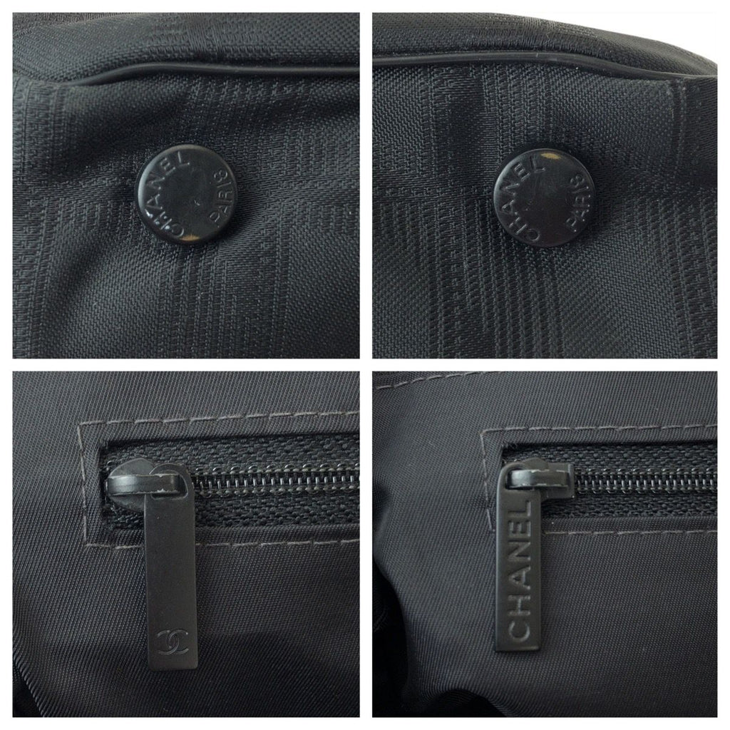 Chanel New Travel Line Toto MM Black Tote Shoulder Bag — view 5