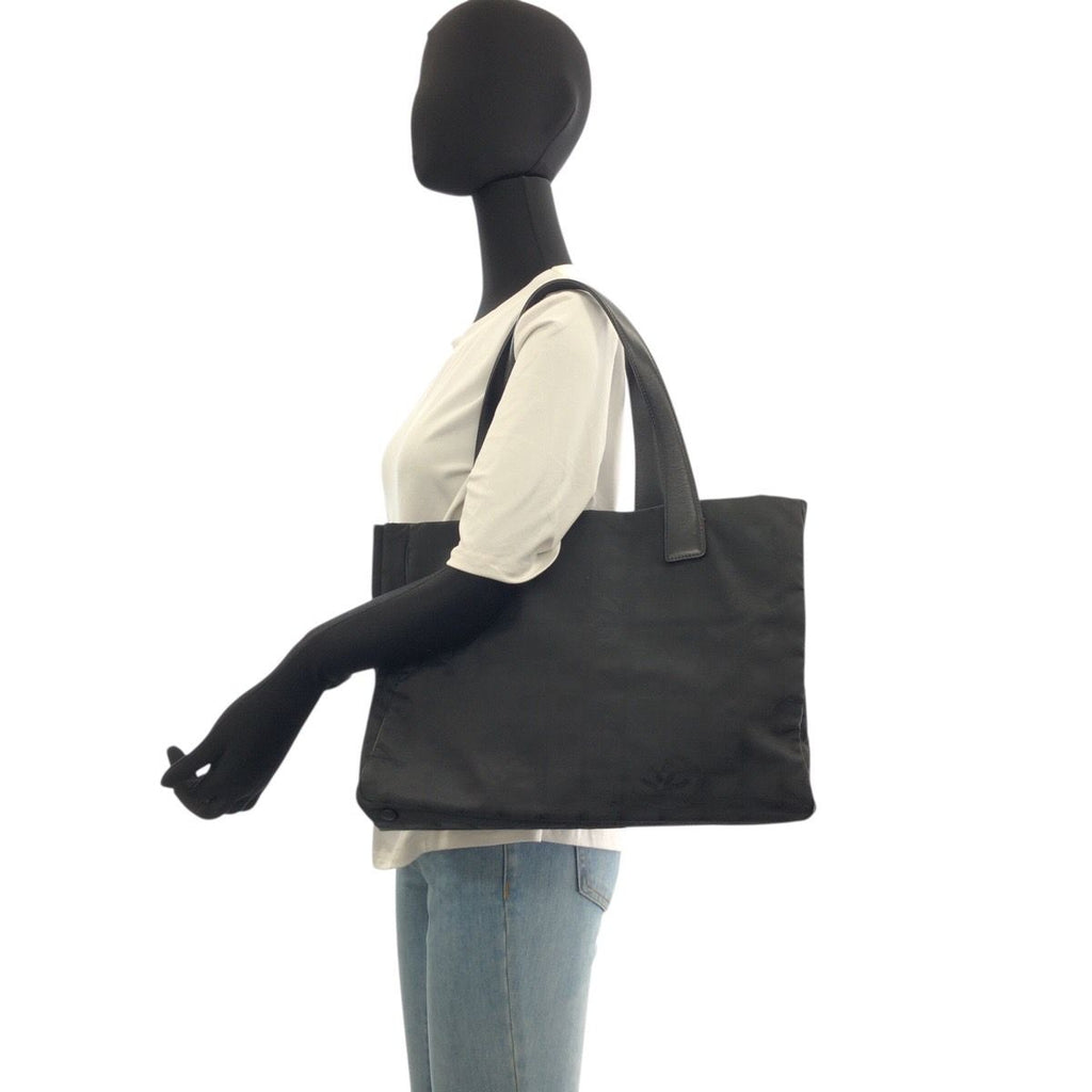 Chanel New Travel Line Toto MM Black Tote Shoulder Bag — view 7