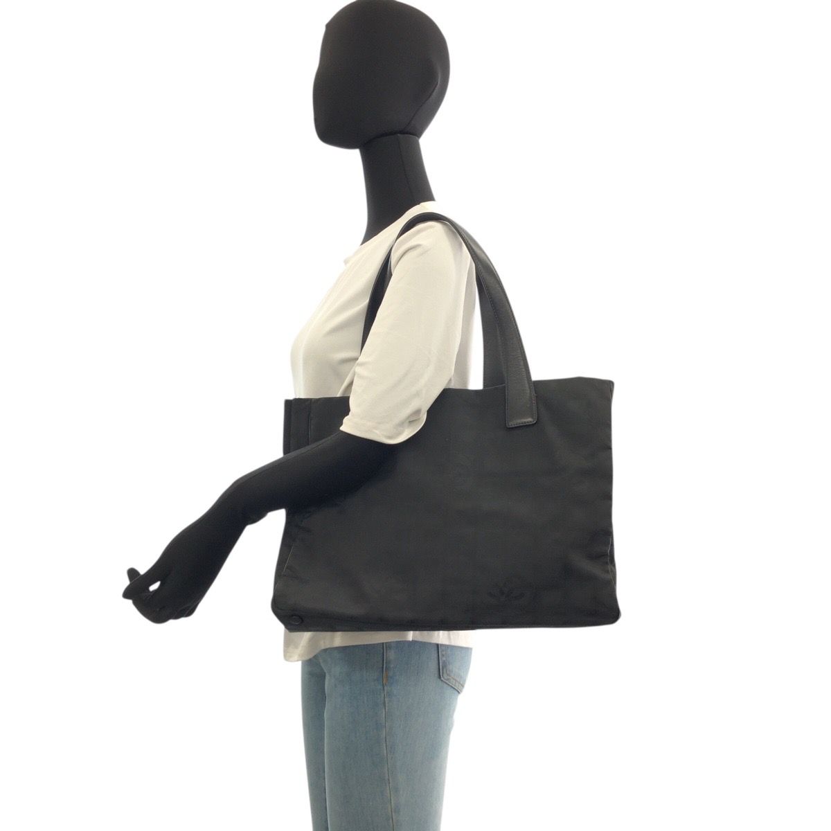 Chanel New Travel Line Toto MM Black Tote Shoulder Bag — view 7