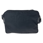 Prada Tessuto Black Silver Nylon Shoulder Back — view 2