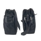 Prada Tessuto Black Silver Nylon Shoulder Back — view 8