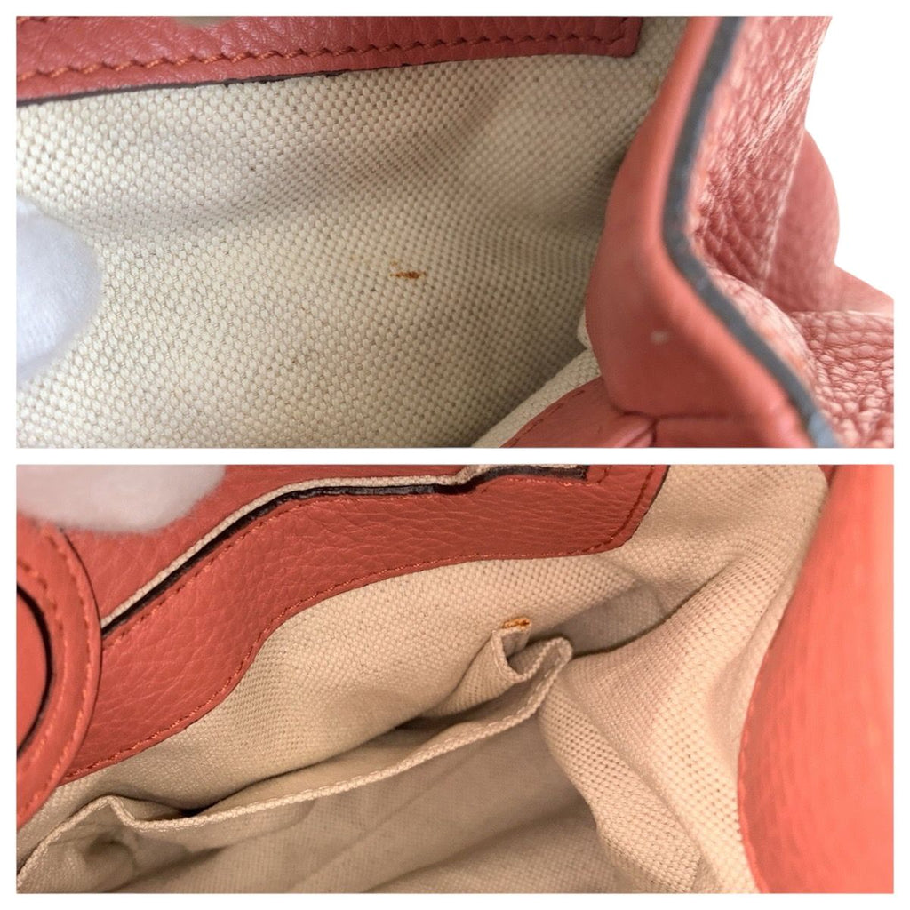 Gucci Bamboo Pink Gold Leather Tote — view 5