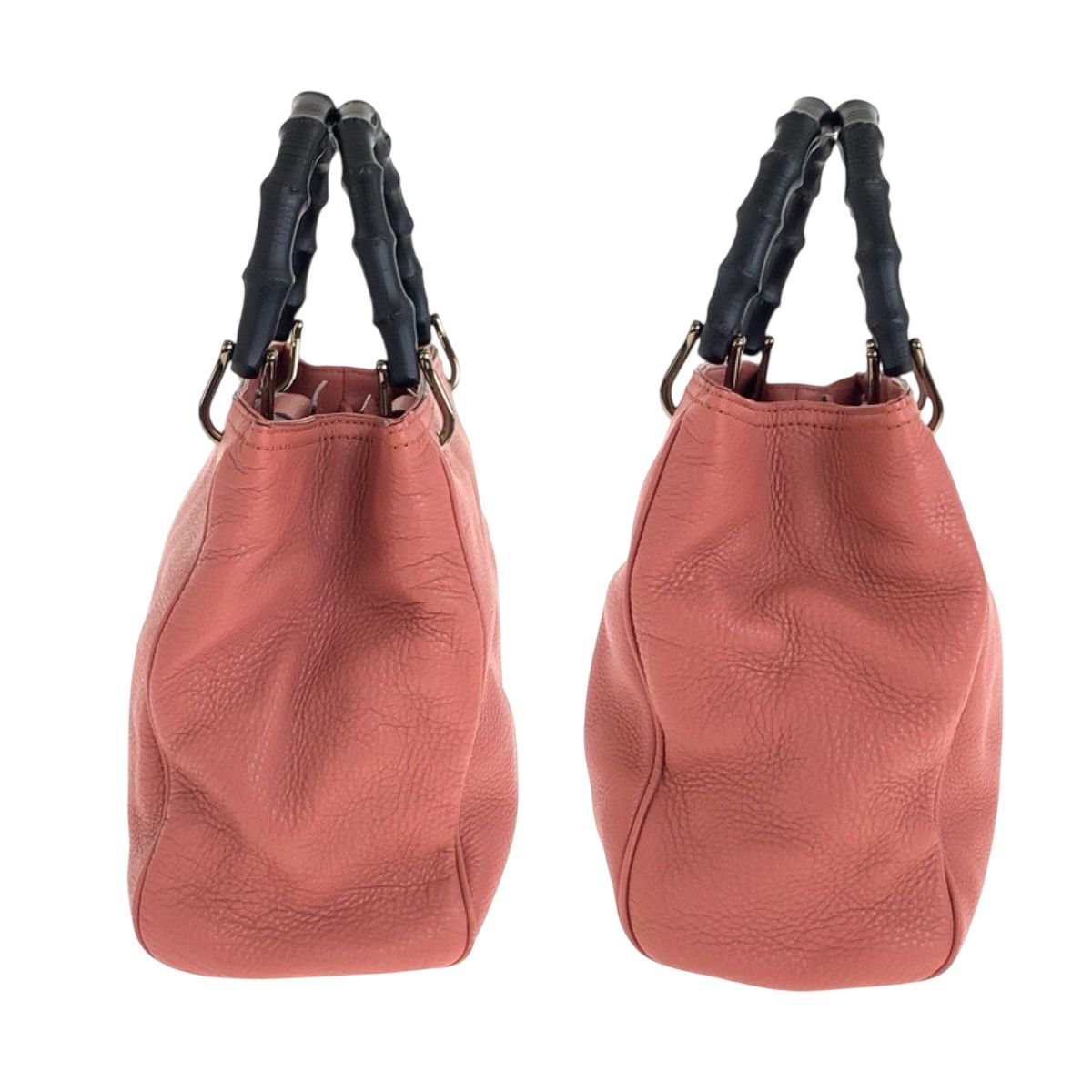 Gucci Bamboo Pink Gold Leather Tote — view 8
