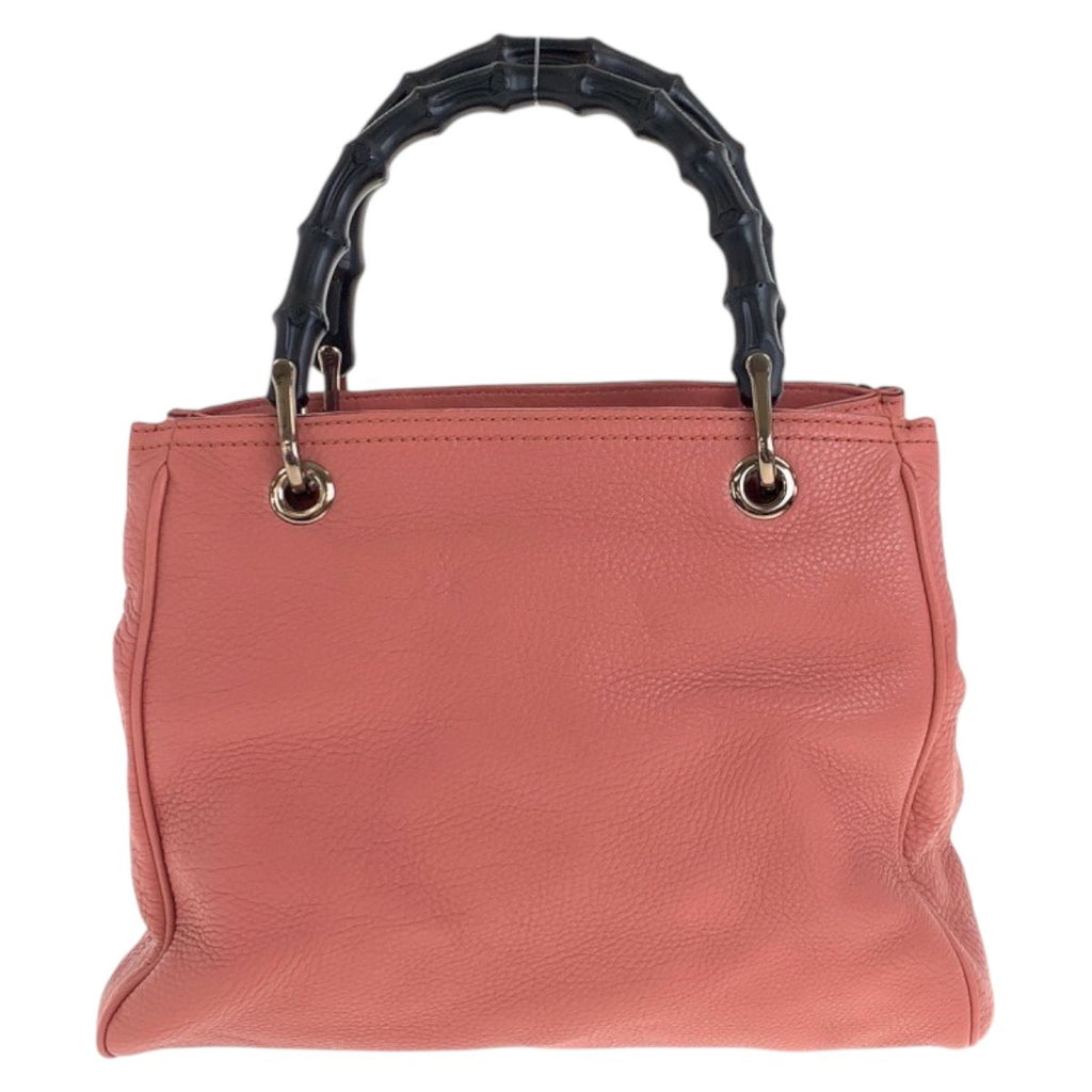 Gucci Bamboo Pink Gold Leather Tote — view 2