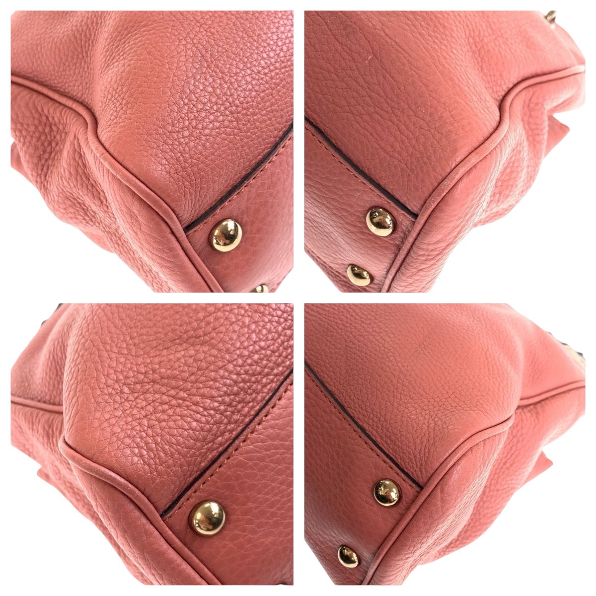 Gucci Bamboo Pink Gold Leather Tote — view 3