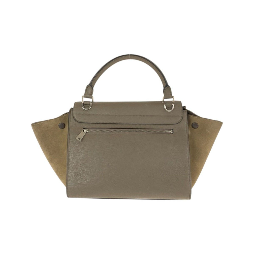 Celine Travelers Grey Silver Leather CU Shoulder Bag — view 2