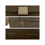 Celine Travelers Grey Silver Leather CU Shoulder Bag — view 5